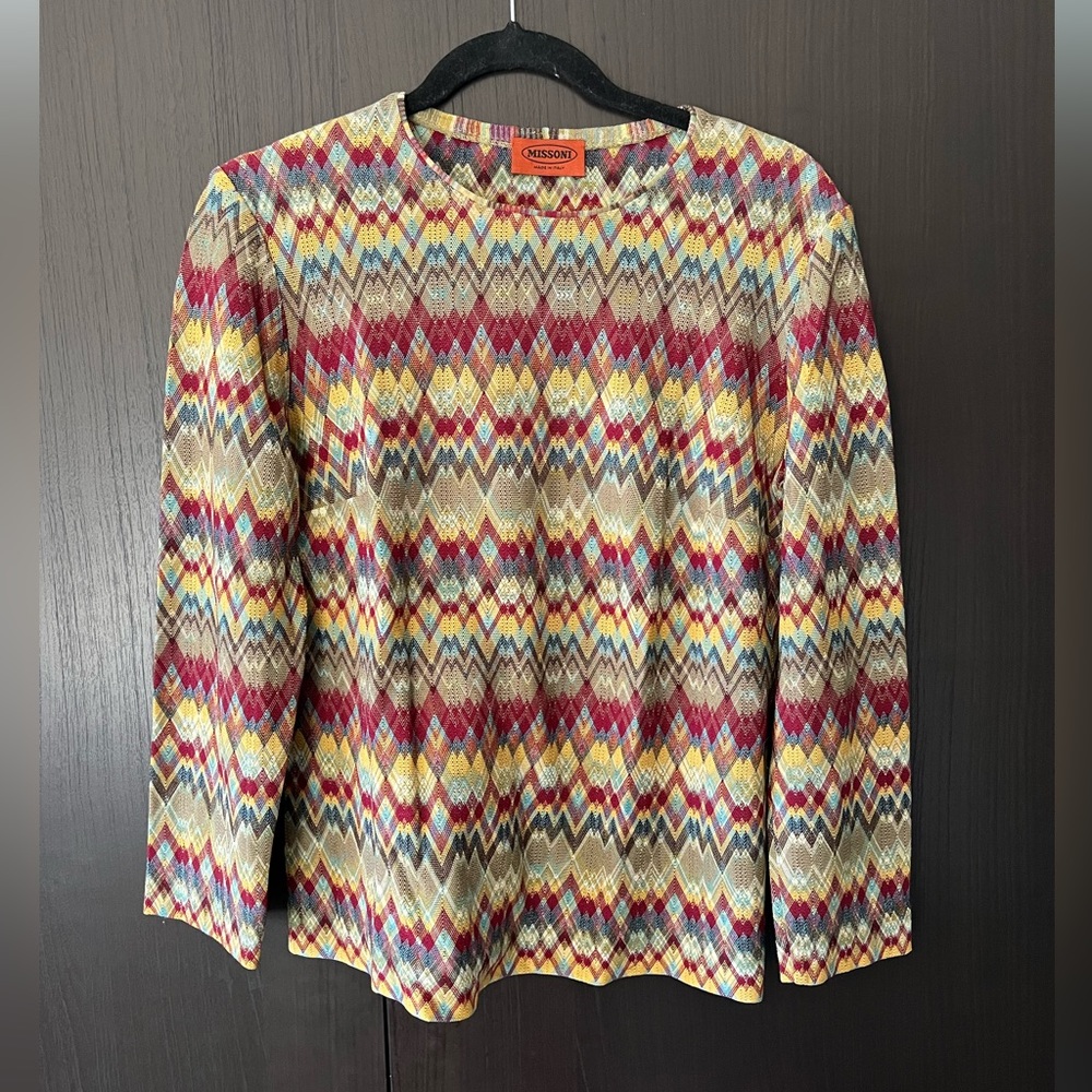 Missoni Chevron Long Sleeve Top